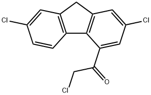 4-클로로아세틸-2,7-디클로로플루오렌 구조식 이미지