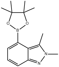 2,3-Dimethyl-4-(4,4,5,5-tetramethyl-1,3,2-dioxaborolan-2-yl)-2H-indazole Structure