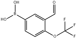 3-포르밀-4-(트리플루오로메톡시)페닐보론산 구조식 이미지