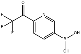 6-Trifluoroacetylpyridine-3-boronic acid Structure