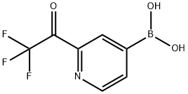 2-Trifluoroacetylpyridine-4-boronic acid Structure