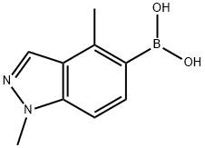 1,4-디메틸-1H-인다졸-5-보론산 구조식 이미지