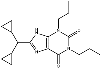 8-(dicyclopropylmethyl)-1,3-dipropylxanthine Structure