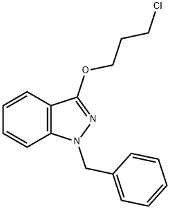 3-(3-클로로프로폭시)-1-(페닐메틸)-1H-인다졸 구조식 이미지