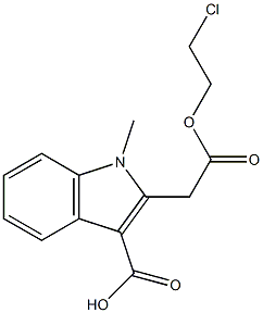 2-(2-chloroethoxycarbonylmethyl)-1-methyl-indole-3-carboxylic acid Structure