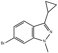 6-브로모-3-시클로프로필-1-메틸인다졸 구조식 이미지