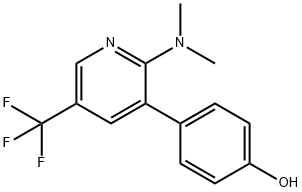 4-(2-Dimethylamino-5-trifluoromethyl-pyridin-3-yl)-phenol Structure
