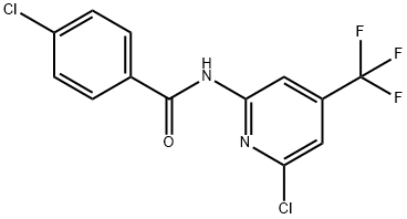 4-Chloro-N-(6-chloro-4-trifluoromethyl-pyridin-2-yl)-benzamide 구조식 이미지