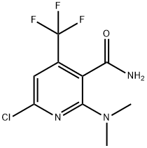 6-Chloro-2-dimethylamino-4-trifluoromethyl-nicotinamide Structure