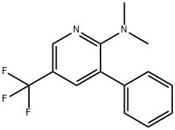 Dimethyl-(3-phenyl-5-trifluoromethyl-pyridin-2-yl)-amine 구조식 이미지