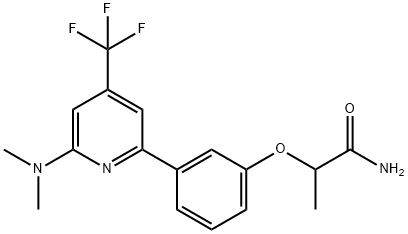 2-[3-(6-Dimethylamino-4-trifluoromethyl-pyridin-2-yl)-phenoxy]-propionamide Structure