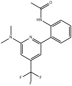 N-[2-(6-Dimethylamino-4-trifluoromethyl-pyridin-2-yl)-phenyl]-acetamide Structure