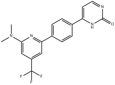 4-[4-(6-Dimethylamino-4-trifluoromethyl-pyridin-2-yl)-phenyl]-pyrimidin-2-ol Structure
