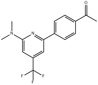 1-[4-(6-Dimethylamino-4-trifluoromethyl-pyridin-2-yl)-phenyl]-ethanone 구조식 이미지