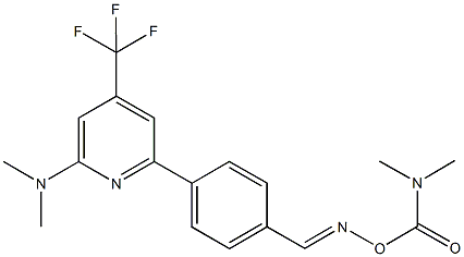 O-Dimethylaminocarbonyl-4-(6-dimethylamino-4-trifluoromethylpyridin-2-yl)benzaldehyde oxime 구조식 이미지