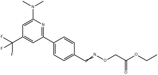 [1-[4-(6-Dimethylamino-4-trifluoromethyl-pyridin-2-yl)-phenyl]-meth-(E)-ylideneaminooxy]-aceti Structure
