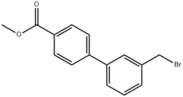 [1,1'-비페닐]-4-카르복실산,3'-(broMo메틸)-,메틸에스테르 구조식 이미지