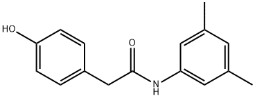N-(3,5-다이메틸페닐)-2-(4-하이드록시페닐)아세타미드 구조식 이미지