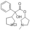 1-Methyl-3-(a-cyclopentylmandeloyloxy)pyrrolidinehydrochloride 구조식 이미지
