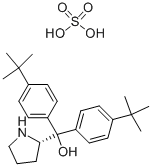 (2S)-(4,4'-DIISOBUTYLPHENYL)피롤리딘메탄올황산염 구조식 이미지