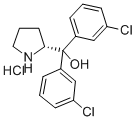 (R)-A,A-BIS(3-CHLOROPHENYL)-2-PYRROLIDINEMETHANOL HYDROCHLORIDE Structure