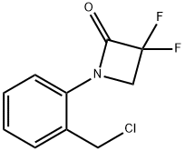 N-(2-클로로메틸페닐)-3,3-디플루오로아제티딘-2-온 구조식 이미지