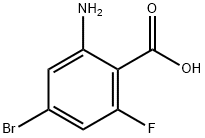 2-Amino-4-bromo-6-fluorobenzoic acid 구조식 이미지