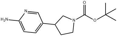 tert-butyl 3-(6-aMinopyridin-3-yl)pyrrolidine-1-carboxylate 구조식 이미지