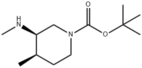 (3R, 4R)-4-Methyl-3-MethylaMino-piperidine-1-carboxylic acid tert-butyl ester Structure