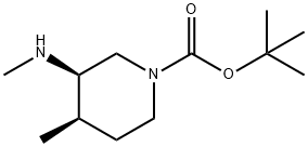 (3R,4R)-4-메틸-3-메틸아미노-피페리딘-1-카르복실산tert-부틸에스테르 구조식 이미지