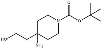 tert-butyl 4-aMino-4-(2-hydroxyethyl)piperidine-1-carboxylate Structure