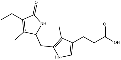 5-[(4-Ethyl-2,5-dihydro-3-methyl-5-oxo-1H-pyrrol-2-yl)methyl]-4-methyl-1H-pyrrole-3-propanoic acid Structure