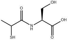 N-(2-Mercapto-1-oxopropyl)-L-serine Structure