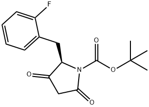 (S)-2-(2-Fluoro-benzyl)-3-hydroxy-5-oxo-2,5-dihydro-pyrrole-1-carboxylic acid tert-butyl ester Structure