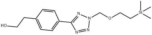 2-{4-[2-(2-TriMethylsilanyl-ethoxyMethyl)-2H-tetrazol-5-yl]-phenyl}-ethanol Structure