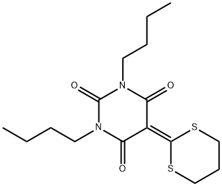 1,3-Dibutyl-5-[1,3]dithian-2-ylidene-pyriMidine-2,4,6-trione Structure