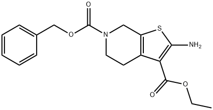 2-AMino-4,7-dihydro-5H-thieno[2,3-c]pyridine-3,6-dicarboxylicacid6-벤질에스테르3-에틸에스테르 구조식 이미지