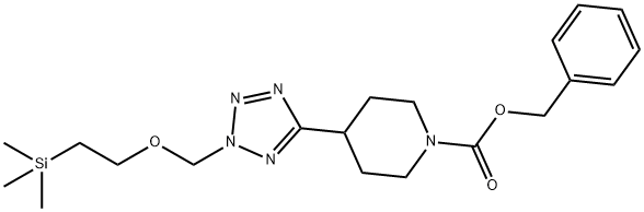 4-[2-(2-TriMethylsilanyl-ethoxyMethyl)-2H-tetrazol-
5-yl]-piperidine-1-carboxylic acid benzyl ester Structure