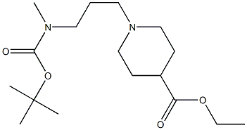 1-[3-(tert-Butoxycarbonyl-Methyl-aMino)-propyl]-piperidine-
4-carboxylic acid ethyl ester Structure