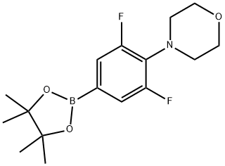 3,5-Difluoro-4-Morpholinophenylboronic Acid Pinacol Ester 구조식 이미지