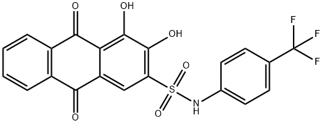 3,4-Dihydroxy-9,10-dioxo-N-(4-(trifluoroMethyl)phenyl)-9,10-dihydroanthracene-2-sulfonaMide Structure