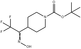 N1-BOC-4-(2,2,2-Trifluoro-1-(hydroxyiMino)ethyl)piperidine Structure