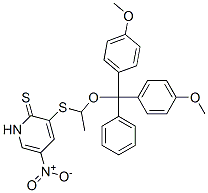 4,4'-dimethoxytrityloxy-S-(2-thio-5-nitropyridyl)-2-mercaptoethane Structure