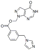 3-(1H-Imidazole-1-ylmethyl)benzoic acid (4,5-dihydro-4-oxo-1H-pyrazolo[3,4-d]pyrimidine-1-yl)methyl ester 구조식 이미지