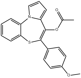 5-(4-METHOXYPHENYL)PYRROLO[2,1-D][1,5]BENZOTHIAZEPIN-4-OL ACETATE 구조식 이미지