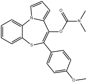 5-(4-METHOXYPHENYL)PYRROLO[2,1-D][1,5]BENZOTHIAZEPIN-4-OL N,N-DIMETHYLCARBAMATE Structure