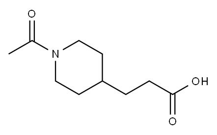 3-(1-acetylpiperidin-4-yl)propanoic acid 구조식 이미지