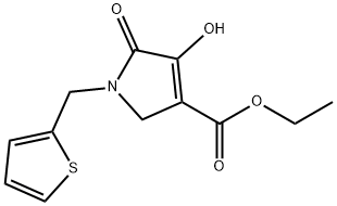 ETHYL 4-HYDROXY-5-OXO-1-(2-THIENYLMETHYL)-2,5-DIHYDRO-1H-PYRROLE-3-CARBOXYLATE Structure