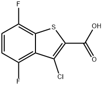 3-클로로-4,7-디플루오로벤조[b]티오펜-2-카르복실산 구조식 이미지
