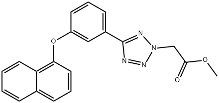 Methyl 2-[5-[3-(1-Naphthyloxy)phenyl]-2H-tetrazol-2-yl]acetate Structure